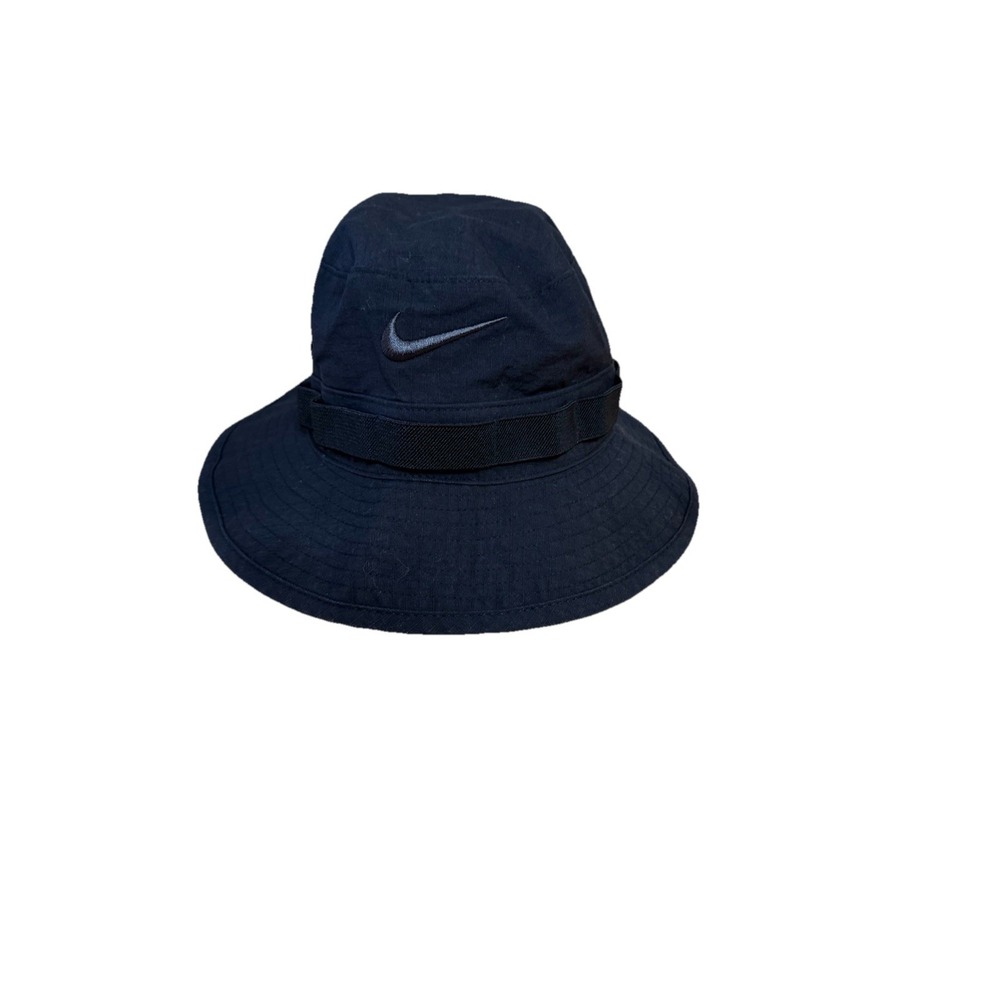 Nike Black Bucket Hat Nylon Dri-Fit With Strings Adult SM Apex Boonie Vacation - Picture 8 of 10